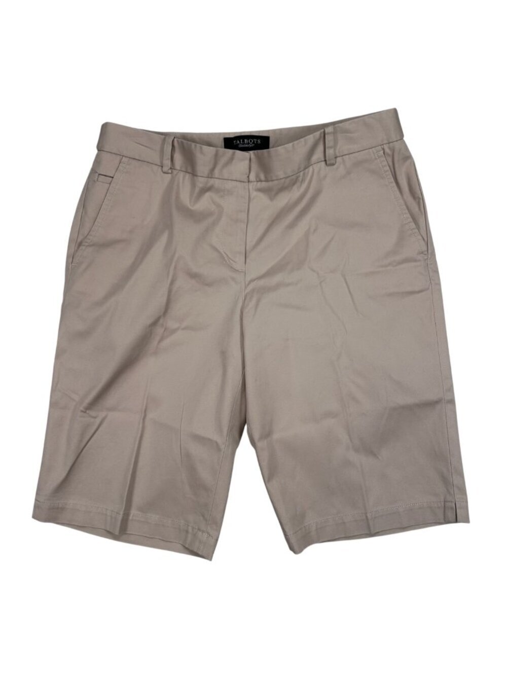 Talbots 4 Chino Shorts Adjustable Waist Lightweight Neutral Minimalist Jort